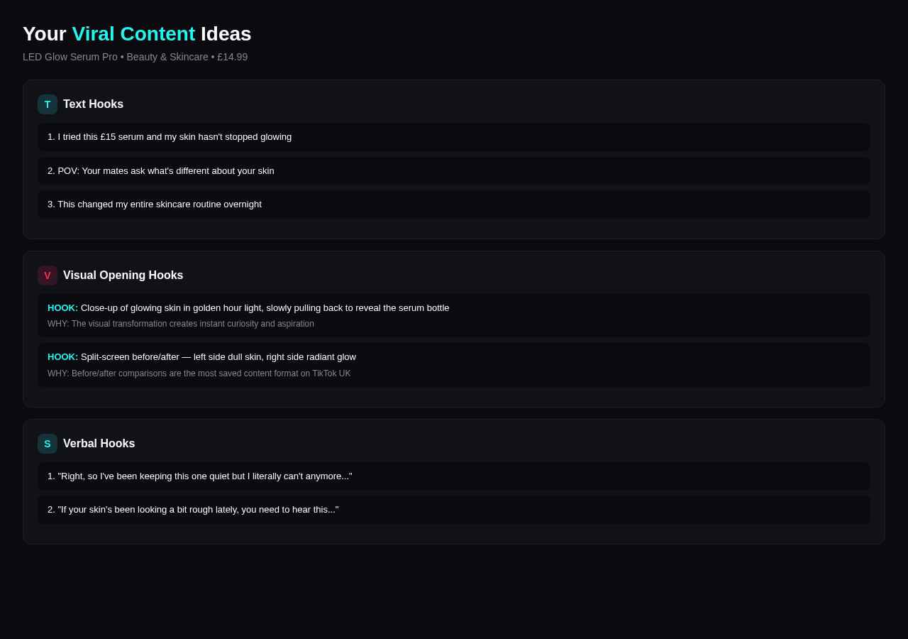 Poettik generated content output